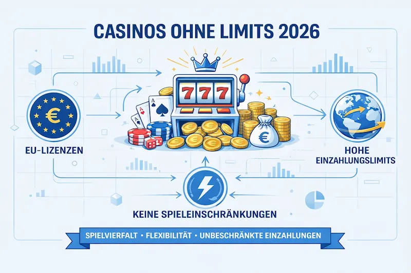 Casinos ohne Limit 2026 – Anbieter ohne Einschränkungen im Vergleich